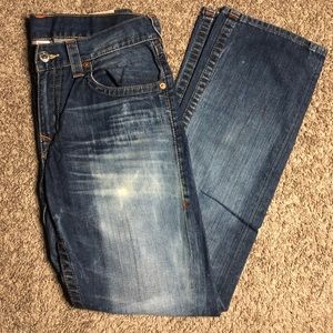 True Religion Straight Flap Sz 33 Red Stitch- NWOT